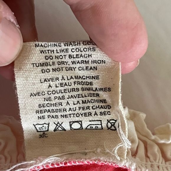 Anthropologie Apron -  Coral Cream Ruffle Flower ASO Taylor Swift - Picture 7 of 9